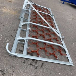 Galvanized folding Steel Jarmet Chain Harrows .
4 metre laid out harrows, Manual folding allows for ease of transportation, Toothed side and smoothed side chains, Please contact mark on 07710637078 or Sam on 07522716854 for further information 