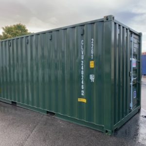 20ft ISO Container Complete with double doors and personnel door 
For more details and possible delivery Contact Mark on 07710 637078