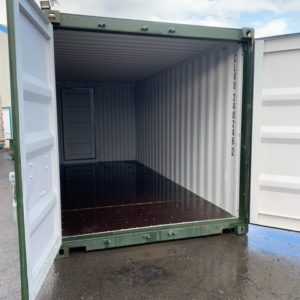 20ft ISO Container Complete with double doors and personnel door 
For more details and possible delivery Contact Mark on 07710 637078