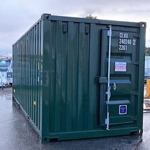 20ft ISO Container Complete with double doors and personnel door 
For more details and possible delivery Contact Mark on 07710 637078