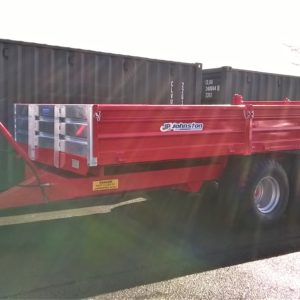 Johnston 10 Tonne Hydraulic Drop Side Tipping Trailer. 13ft 7" x 7 2"ft ,Galvanized headboard, Heavy duty pressed 3mm Sides Twin Axle, Heavy duty 5mm plate floor, Steep tip angle for easy load discharge, Hydraulic Brakes & LED lights C/W 4ft Extension  For ​Further Details contact Sam on 07522716854 or Mark on 07710637078