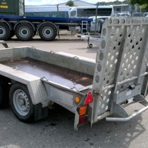 Ifor Williams GH94 bt Plant trailer, 2700kg, Build date May 21, complete with full size rear ramp & spare wheel, 
fully serviced by our workshop & ready to work, For more details call Mark on 07710 637078 or sales on 01463 248268