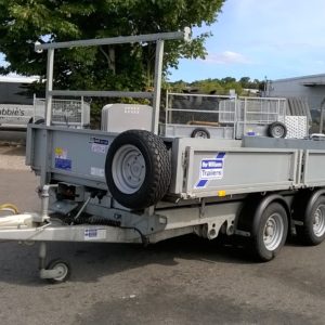 Ifor Williams TT3621 Hydraulic Tipper 3500kg, Build date Feb 21, 12ft X 6ft Bed Very clean must be seen, comes complete with Removable Ladder rack, 8ft Steel Skids, Rear lamp guards & Spare wheel, fitted with charging system & 13" H/Duty M/S Tyres, fully serviced by our workshop & ready to work, For more details call Mark on 07710 637078 or sales on 01463 248268