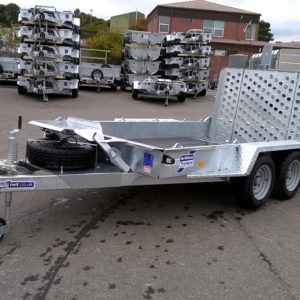 New Ifor Williams GH1054bt Plant Trailer, 3500kg Complete with full ramp tail, Bucket Rest & spare wheel, Fitted with the Heavy duty Tyres, LED option available, For more details call Mark on 07710 637078 or Sam on 07522 716854 or Sales on 01463 248268 phone calls only no messages will be answered.

Available to view at Inverness & Inverurie Depots.
 Sales on 01463 248268
