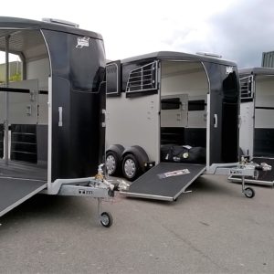 New Ifor Williams HBX511 Black Horsebox , Complete With Internal Padding & Wheel trims , Stalled for 2 x 17.2hh horses , Accessories available inc Alloy Wheel, Awning, Tackpack etc For more details & prices please contact Mark on 07710 637078, Sam on 07522 716854 or Sales on 01463 248268 , phone calls only no messages will be answered 