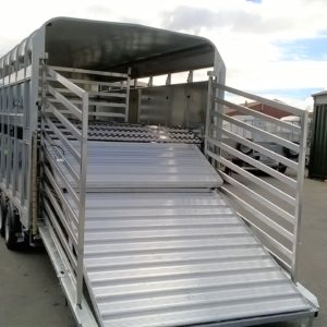 NEW Ifor Williams DP120 14ft x6ft Tri-Axle Stockbox, 3500kg ,Complete with Easy load Deck system & loading gates, this stockbox is fitted with  2 sheep divisions, Cattle Division Sumptank kit, & Spare wheel, For more information & prices please call Mark on 07710 637078, Sam on 07522 716854 or Sales on 01463 248268, Please do not message or text, Phone calls only