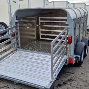 New Ifor Williams TA5g 8ft x 4ft Stock Trailer, 2700kg, complete with rear loading gates , internal divider gate, Sumptank kit & spare wheel, For more details & prices please call Mark on 07710 637078 or Sales on 01463 248268