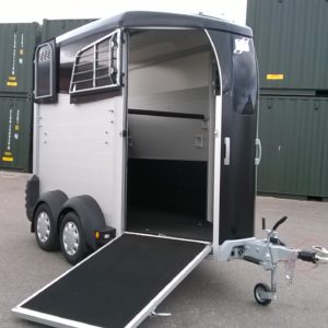 New Ifor Williams HBX403 Black Horsebox , Complete With Internal Padding & Wheel trims , Stalled for 1 x 16.2hh horse Accessories available inc Alloy Wheel, Awning, Tackpack etc For more details & prices please contact Mark on 07710 637078, Sam on 07522 716854 or Sales on 01463 248268 phone calls only no messages will be answered.

Available to view at Inverness & Inverurie Depots.