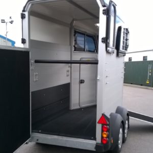 New Ifor Williams HBX403 Black Horsebox , Complete With Internal Padding & Wheel trims , Stalled for 1 x 16.2hh horse Accessories available inc Alloy Wheel, Awning, Tackpack etc For more details & prices please contact Mark on 07710 637078, Sam on 07522 716854 or Sales on 01463 248268 phone calls only no messages will be answered.

Available to view at Inverness & Inverurie Depots.