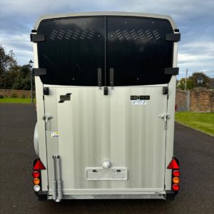 Ex-Demo Ifor Williams HBX506 Horsebox, Build Date 2024, Used for show purposes in as new condition, built for 2 x 16.2hh horses, Fitted with internal padding, Door mounted tackpack, Alloy wheels , Save £1077.00 on new price, full Ifor Williams 12mth Warranty and Datataged, for more information call Mark on 07710 637078 or Sales on 01463 248268.

Available to view at Inverness & Inverurie Depots.

