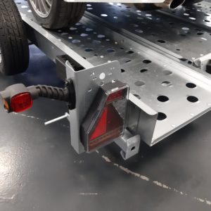 New Ifor Williams CT157 Car Transporta Trailer 2600kg Unladen Weight 600kg, bed size 4.6m long x 2.6m wide for wider & longer vehicles, Grip flooring as standard,  Can be loaded when unhitched from vehicle, stowable ramps , center deck & toolbox, new style LED lights & spare wheel , more details call Mark on 07710 637078 or Sales on 01463 248268, Mitsubishi Evo not included but for sale Speak to Mark
