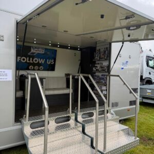 Used Ifor Williams Exhibition Unit , Full Spec, Electric Hook Up, Water, TV Screen, Fridge, Leather Seats.
More pics available on request.