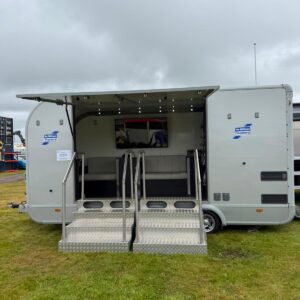 Used Ifor Williams Exhibition Unit , Full Spec, Electric Hook Up, Water, TV Screen, Fridge, Leather Seats.
More pics available on request.